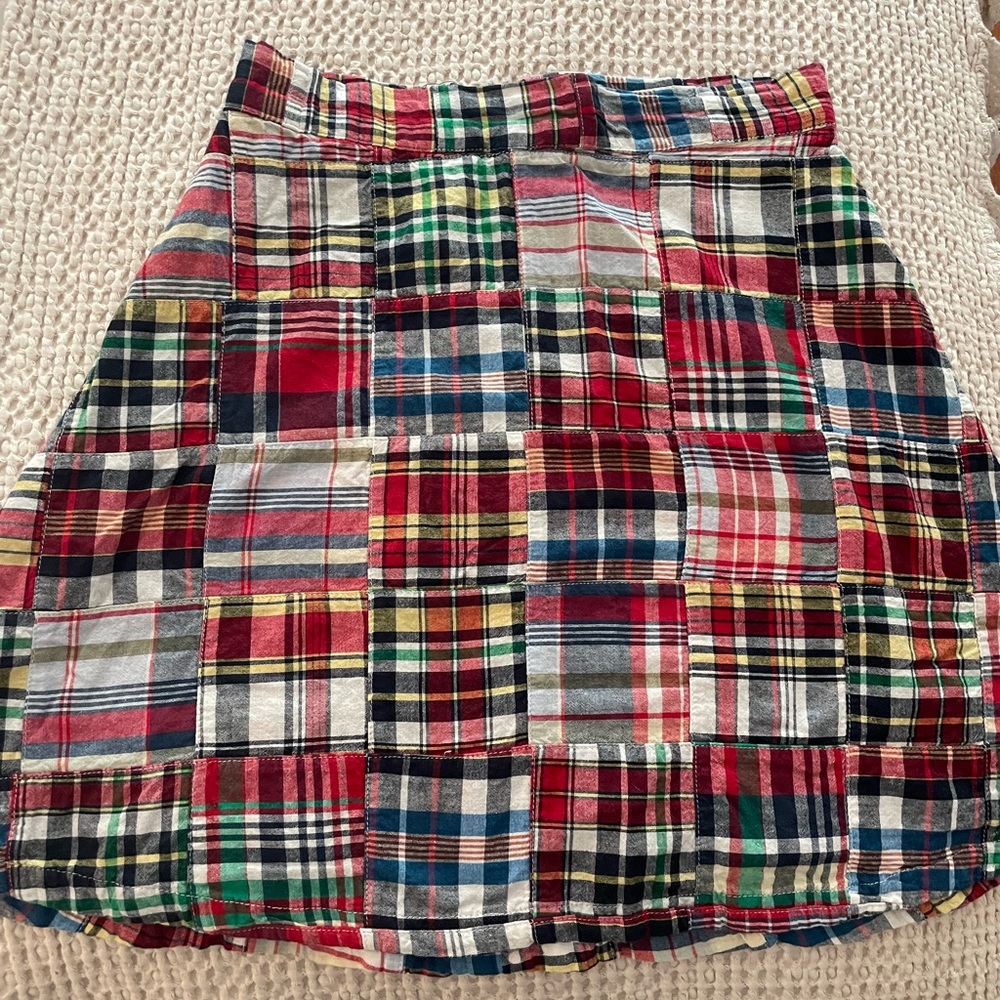 Urban outfitters madras plaid a line mini skirt size XS